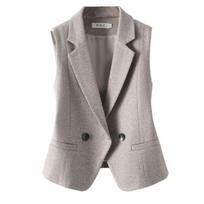 Woolen Vest Women New Autumn Winter Herringbone Slim Versatile Sleeveless Waistcoat XXL