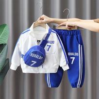 Berniukų gražus kostiumas pavasariui ir rudeniui, vaikiškas madingas sportinis dviejų dalių komplektas 90cm