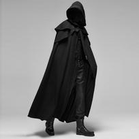 Cosplay Viduramžių Vyriški Kostiumai Riteris Piratas Princas Gotikinis Retro gobtuvas apsiaustas Pelurai Ilgi chalatai Striukės Paltas Karnavalas Helovinas S juoda