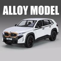 1:24 BMW XM visureigio lydinio sportinio automobilio modelis, metalinis automobilio modelio imitacija, garsas ir šviesa, atplėšiama kolekcija, vaikų žaislai, berniukų dovana balta