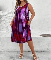 2025 Spring/Summer Trendy Plus Size Women's Dress with European/American Cross-Border Print Design 4XL chaki
