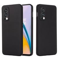 Vienam OnePlus Nord 2 5G Kietos spalvos Skysto Silikono Atsparus Smūgiams Pilnos Apsaugos Dėklas For OnePlus Nord 2 5G juoda