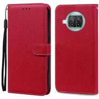 Dėklas Xiaomi Mi 10T Lite Odinis Piniginės Dėklas Dėklas Coque Xiaomi Mi 10T Pro Viršelis Mi 10T Lite Mi10T Pro Telefono Dėklas Coque Fundas Mi 10T Lite tamsiai raudona spalva