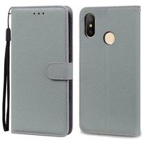Dėklas piniginė Xiaomi Redmi S2 dėklas RedmiS2 minkštas TPU odinis piniginės atverčiamas dėklas Xiomi Xiaomi Redmi S2 telefono dėklui Fundas For Redmi S2 pilka