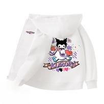 2025 MINISO Minkšti ir mieli Kuromi Animaciniai Anime atributai Berniukams ir Mergaitėms Užtrauktuku užsegami džemperiai Rudens ir Žiemos Mada vaikiškas džemperis su užtrauktuku 100 auksas