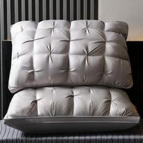 Solid Color Twist Pillow Core - Neck Support Sleep Aid for Home and Hotels Single Pillow 48x74cm 600g