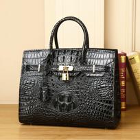 Moterims skirta odinė rankinė su krokodilo raštu, prabangi ir madinga didelė rankinė, universali, crossbody platinos spalvos rankinė, laisvalaikio moteriška rankinė juoda
