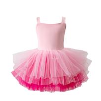 2025 Mergaičių Baleto Šokių Kostiumas: Naujas Sling Leotard Princesės Suknelė su Tinklelio Sijonu 120 cm rožinė