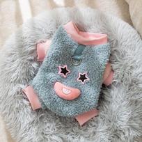 Mažas šuo rudens ir žiemos šuniukas kačiukas keturkojai drabužiai meškiuko kombinezonas augintinių reikmenys šunų drabužiai M (recommended weight 5-4kg) gray