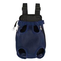 Kvėpuojantis tinklinis augintinio kuprinės nešioklis katėms ir šunims – Patogus išvykų nešioklis S (Back Length 25CM) tamsiai mėlyna spalva