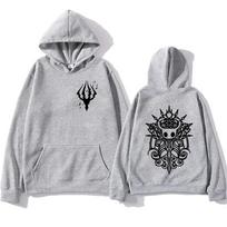 Žaidimas Hollow Knight Vyriškas gobtuvas Vyrai Moterys Laisvalaikio Mada Per dydį Pavasaris Ruduo Megztinis su gobtuvu Cosplay Drabužiai Apvalus kaklas Gobtuvas XS pilka