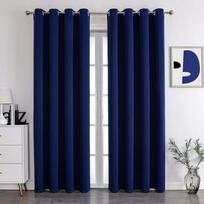 Shaoxing Užuolaidos Visiškai Nepermatomos Didelio Tankio Matinės Audinio Blackout Užuolaidos Apsauga Nuo Saulės Ir Šilumos Izoliacija 132 * 46cm punched one piece [about 230g] tamsiai mėlyna spalva