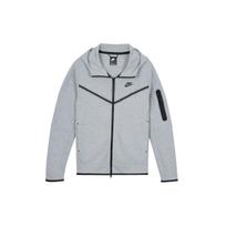 Nike Sportswear Tech Fleece su užtrauktuku Hoodie (Azijos dydis) Tamsiai pilkos spalvos melange vyriški gatvės drabužiai CU4490-063 XXXL