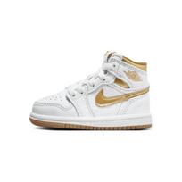 Air Jordan 1 Retro High OG TD Metalinis auksas Kūdikio sportbačiai Balti su guminiu šviesiai rudu padu FD2598-107 22