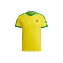 adidas 3 juostelių marškinėliai Komandinė geltona/Komandinė žalia/Ryškiai mėlyna Vyriški gatvės drabužiai HK7422 XXL