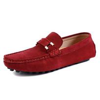 Madingi laisvalaikio batai vyrams Natūralios odos vyriški mokasinai Įsispiriami vyriški plokščiapadžiai Vyriški vairavimo batai Mokasinai 38-47 Botas Para Hombre Zapatillas 38 vyno raudonos spalvos
