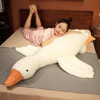 Didelė Balta Žąsis Pliušinis Lėlė Kimštas Žaislas Pagalvė Miegui 50cm
