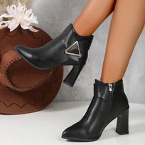 Madingi platforminiai aukštakulniai batai moterims, pavasario ir rudens naujiena, su šoniniu užtrauktuku ir metaline sagtimi, madingi, universalūs ankle boots 34 juoda