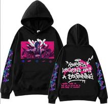 Anime Arcane-Jinx Hoodies Harajuku Megztiniai Viršutiniai Drabužiai Vyrams Ruduo Žiema Vilnos Gatvės Stiliaus Viršutiniai Drabužiai S