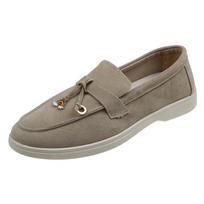 Pavasariniai Loafers moterims Plokščiapadžiai Retro Suede Oda Kutai Metaliniai Įslystami Tinginiai Batai Mules Važiavimo Batai Atsitiktiniai Moccasins 35 abrikosas
