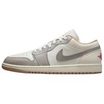 Jordan Air Jordan 1 Neslystantys Atsparūs Dilimui Žemi Senovinio Stiliaus Krepšinio Batai Vyriški Smėlio Spalvos Pilki Jordan 553558-169 44.5