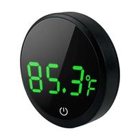 Akvariumo temperatūros matuoklis, lengvai skaitomas skaitmeninis LCD termometras, elektrinis akvariumo termometras su tiksliu / Celsijaus ekranu F juoda