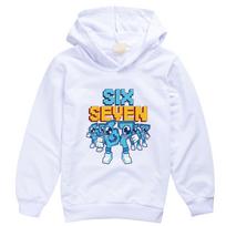 9193 Vaikams Berniukai Mergaitės „Steal a Brainrot 67 Six Seven“ Spausdintas Laisvalaikio Ilgomis Rankovėmis DŽEMPERIS 100cm balta