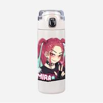 Anime K-Pop demonų medžiotojų spausdintas termosinis puodelis, nešiojamas nerūdijančio plieno 400 ml vandens butelis, nepralaidus kempingo vandens puodelis, dovana vaikui