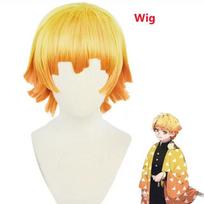 Anime Demon Slayer Agatsuma Zenitsu Cosplay Kostiumas Animacinis Kimetsu No Yaiba Zenitsu Kostiumas Sutis Perukai Helovynas Vaikams Suaugusiems S&Cos