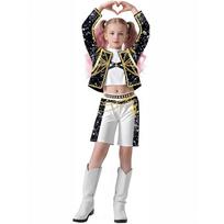Anime Kpop Demonų Vaikų Medžiotojas Cosplay Rumi Cosplay Pilnas Mergaitės Stilius Vaikų Scenos Pasirodymo Kostiumas Helovinas 110cm