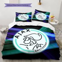 Ajax Amsterdam rašto patalynės komplektas su antklode ir užvalkalais pagalvėms Namų dekoravimas Gimtadienio dovana (1 * užvalkalas antklodei + 2 * užvalkalai pagalvėms, be užpildo) 135x200cm