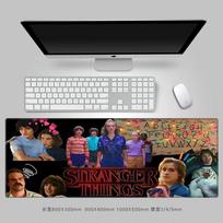 Aukštos kokybės StrangerThings odinis pelės kilimėlis Kompiuterio klaviatūros kilimėlis Didelis dydis Stalo Neslystantis Vandeniui atsparus Pa Dkreatyvus Amerikietiškos TV serijos aksesuaras 60x30cm