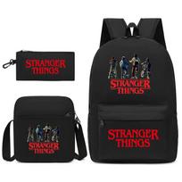 Stranger Things Studentinė kuprinė+pietų krepšys+pieštukinė trijų dalių rinkinys KTB 45*13*32cm