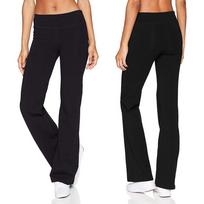 Women's Casual Color Slim Hips Loose Yoga Pants Wide Leg Sports Pants L juoda