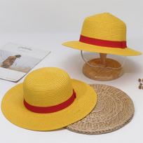 C anime kepurė nuo saulės OS kepurės kostiumas šiaudinė „One Piece Luffy“ tėvų ir vaikų ta pati LYPA šiaudinė kepurė spektaklio kepurė nuo saulės diameter 31cm yellow