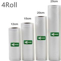 Vakuuminiai maišeliai Roll Namų virtuvės saugykla maistui Vakuuminis sandariklis 12/15/20/25/28/30*500CM Pakavimo maišeliai Plastikinių maišelių sandariklis be BPA 4Pcs