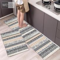 Maroko stiliaus kilimėlis virtuvės grindims neslystantis plaunamas virtuvės kilimėlių rinkinys, 2 dalių Bohemian Geometric Print grindų kilimėlis vonios kambariui 40x60cm+40x120cm