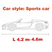 Universalus tamprus automobilio dangtis, atsparus saulės spinduliams, vėjui ir dulkėms, atsparus įbrėžimams, UV apsauga, skirtas sportinių automobilių sedanų visureigių grožio stiliui Sports car size1 juoda