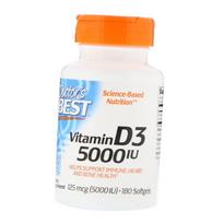 Vitaminas D3, Vitamin D3 5000, Doctor's Best 180 minkštųjų kapsulių (36327034) 360softgels