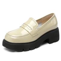 Loafers Batai Moteriški pavasario platforma Moteriški didelio dydžio batai Britų stiliaus mada Žalieji mokykliniai batai Moteriški 35
