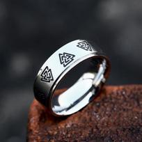 Senovinis Šiaurės trikampis Odin Valknut žiedai vyrams Madingi nerūdijančio plieno vikingų amuletai runų žiedai vestuvių vakarėliui papuošalai Dovanos 11