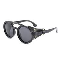 Vyriški akiniai nuo saulės apvalūs UV400 apsauginiai akiniai Vintažinio retro dizaino anti-glare poliarizuoti akiniai nuo saulės gray