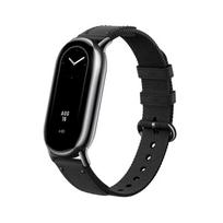 Originalus dirželis Xiaomi Mi Band 8 apyrankei, madingas odinis pakaitinis apyrankės dirželis, Miband 8 NFC pintas išmaniojo laikrodžio apyrankės dirželis For Mi Band 8 juoda