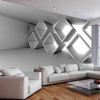 Išplėstinės erdvės tapetai 3D stereo cemento pilka freska Svetainės miegamojo sofos televizoriaus fono dekoratyvinė freska 200 cm(W) x 140 cm(H)