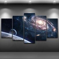 5 plokščių Visatos Planetos Kosmoso Caudros Paveikslai Plakatai HD Aliejinė Tapyba Sienos Menas Drobė Namų Dekoras Svetainės Dekoras 20x35cm*2  20x45cm*2  20x55cm*1