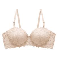 Nėriniai Half Cup Push Up liemenėlė Balta mergaičių liemenėlė 34/75AB abrikosas