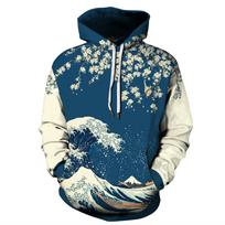 Tinklelis Vortex Japonijos Didžioji banga Kanagawa Plum Blossom 3D Print Vyriški Megztiniai Moteriški megztiniai megztiniai Drabužiai S-5XL S