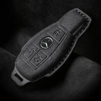 Zomšinis odinis automobilio raktų dėklas, skirtas Mercedes Benz ACERM klasės CLA GLA raktų apvalkalas W204 W210 W124 W203 W205 krepšys Automobilių priedai
