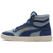 Puma Ralph Sampson Mid Tamsaus Džinso Unisex Sportbačiai Mėlyni Limoges Švelniai Balti 387588-01 35.5 gray