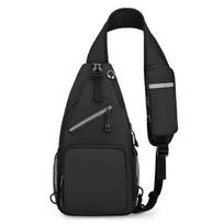 Sling Bag Crossbody Krepšiai Fanny Packs for Men Moterų Pečių Krepšys Žygiams Daypack juoda